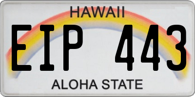 HI license plate EIP443