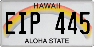 HI license plate EIP445