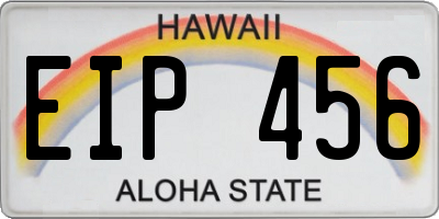 HI license plate EIP456