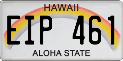 HI license plate EIP461