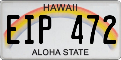 HI license plate EIP472