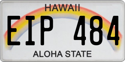 HI license plate EIP484