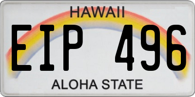 HI license plate EIP496