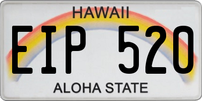 HI license plate EIP520