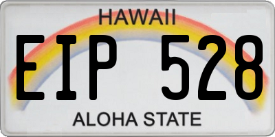 HI license plate EIP528