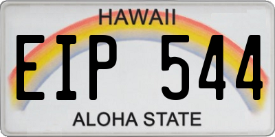HI license plate EIP544