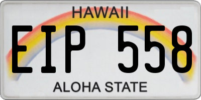 HI license plate EIP558