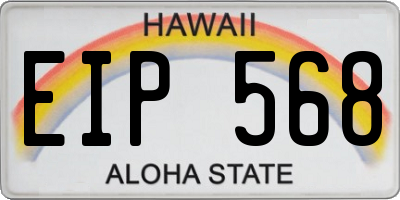 HI license plate EIP568