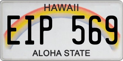 HI license plate EIP569