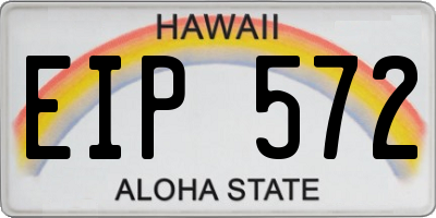 HI license plate EIP572