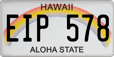 HI license plate EIP578