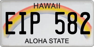 HI license plate EIP582