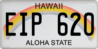 HI license plate EIP620