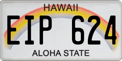 HI license plate EIP624