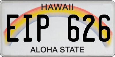 HI license plate EIP626