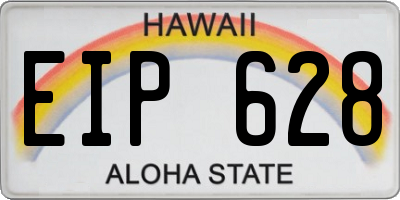 HI license plate EIP628