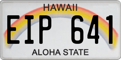 HI license plate EIP641