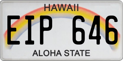 HI license plate EIP646