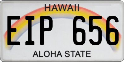 HI license plate EIP656
