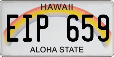 HI license plate EIP659