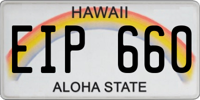 HI license plate EIP660