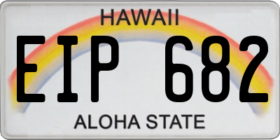 HI license plate EIP682