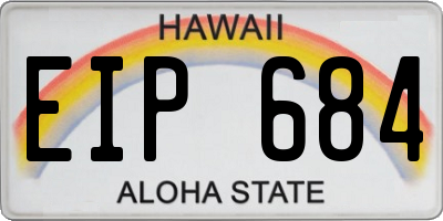 HI license plate EIP684