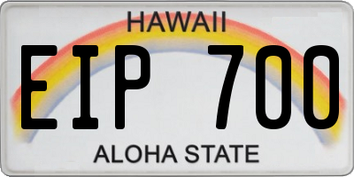 HI license plate EIP700
