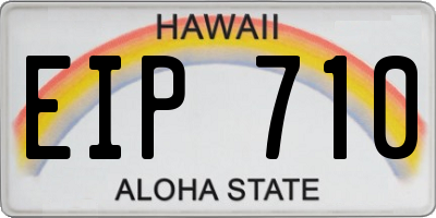 HI license plate EIP710