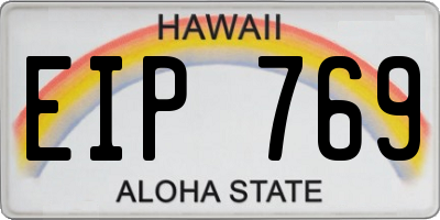 HI license plate EIP769