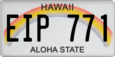 HI license plate EIP771