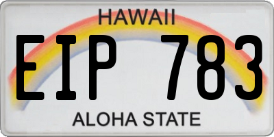 HI license plate EIP783