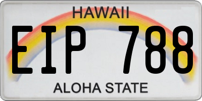 HI license plate EIP788