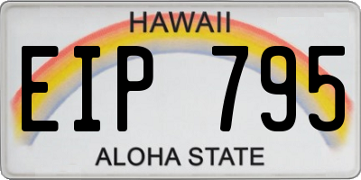 HI license plate EIP795