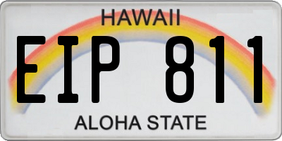 HI license plate EIP811