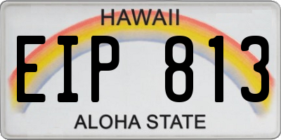 HI license plate EIP813
