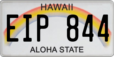 HI license plate EIP844