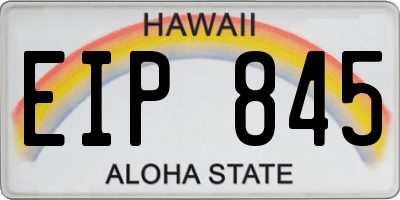 HI license plate EIP845