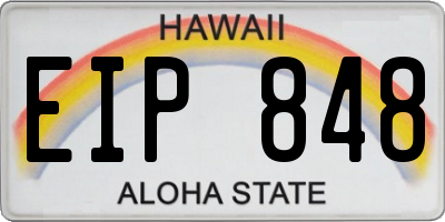 HI license plate EIP848