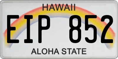 HI license plate EIP852