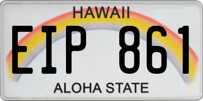 HI license plate EIP861