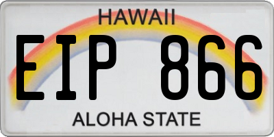 HI license plate EIP866