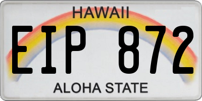 HI license plate EIP872