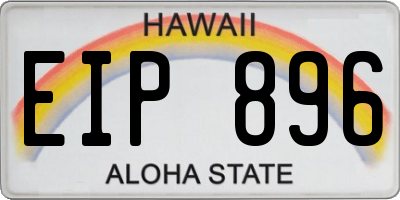 HI license plate EIP896