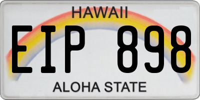 HI license plate EIP898