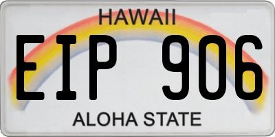 HI license plate EIP906
