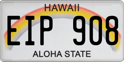 HI license plate EIP908