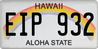 HI license plate EIP932