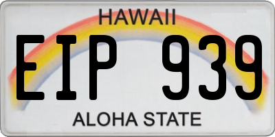HI license plate EIP939
