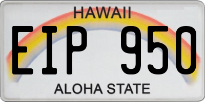 HI license plate EIP950